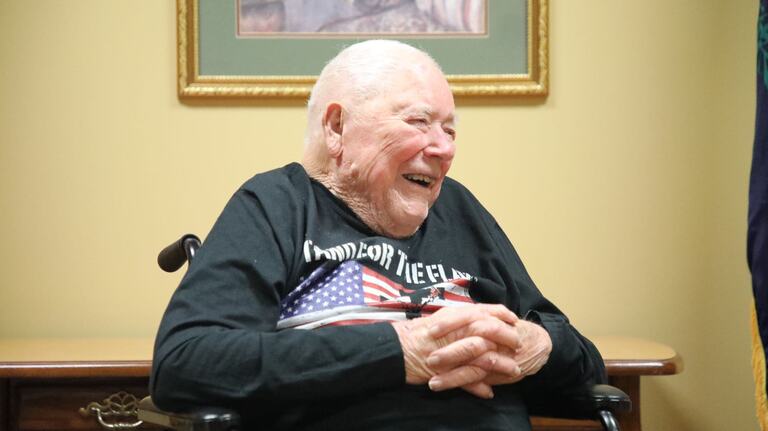 ‘I was almost a firecracker!’ World War II vet from Lexington celebrates 100th birthday
