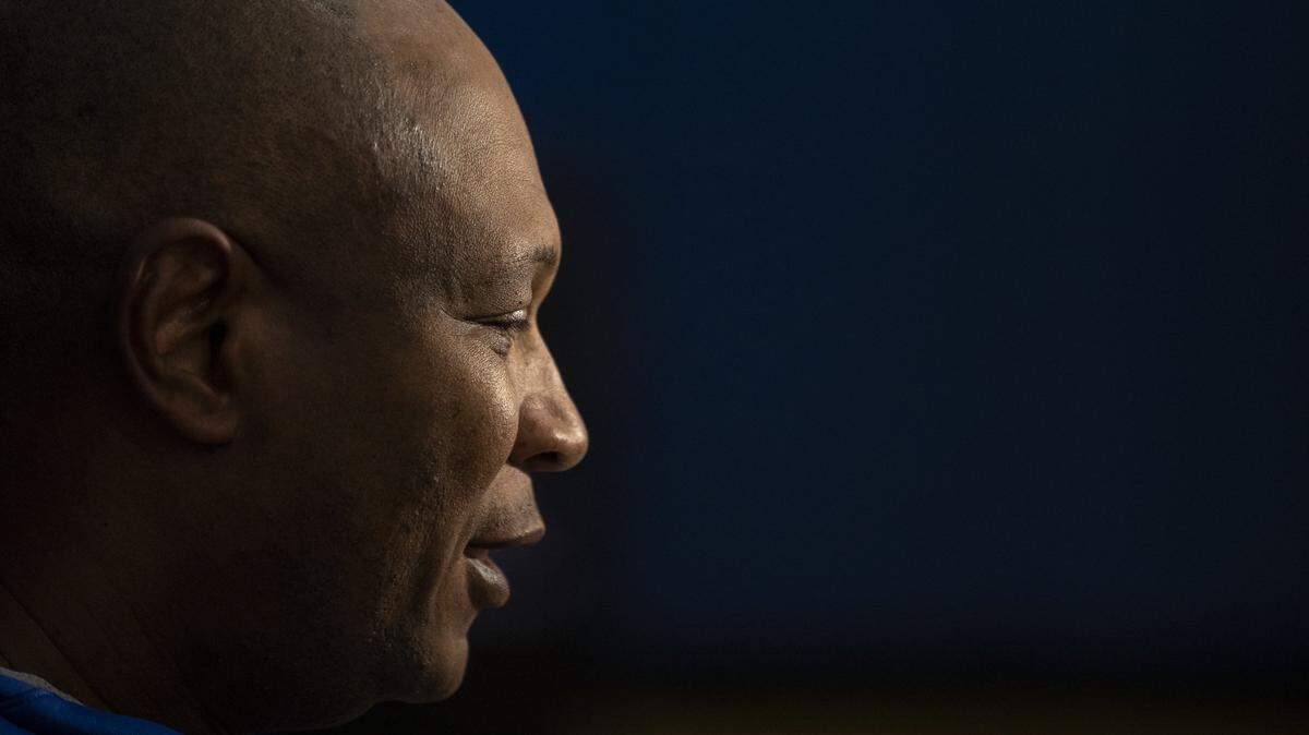 Kenny Payne talks to reporters at the beginning of his final season as a Kentucky assistant coach in 2019.