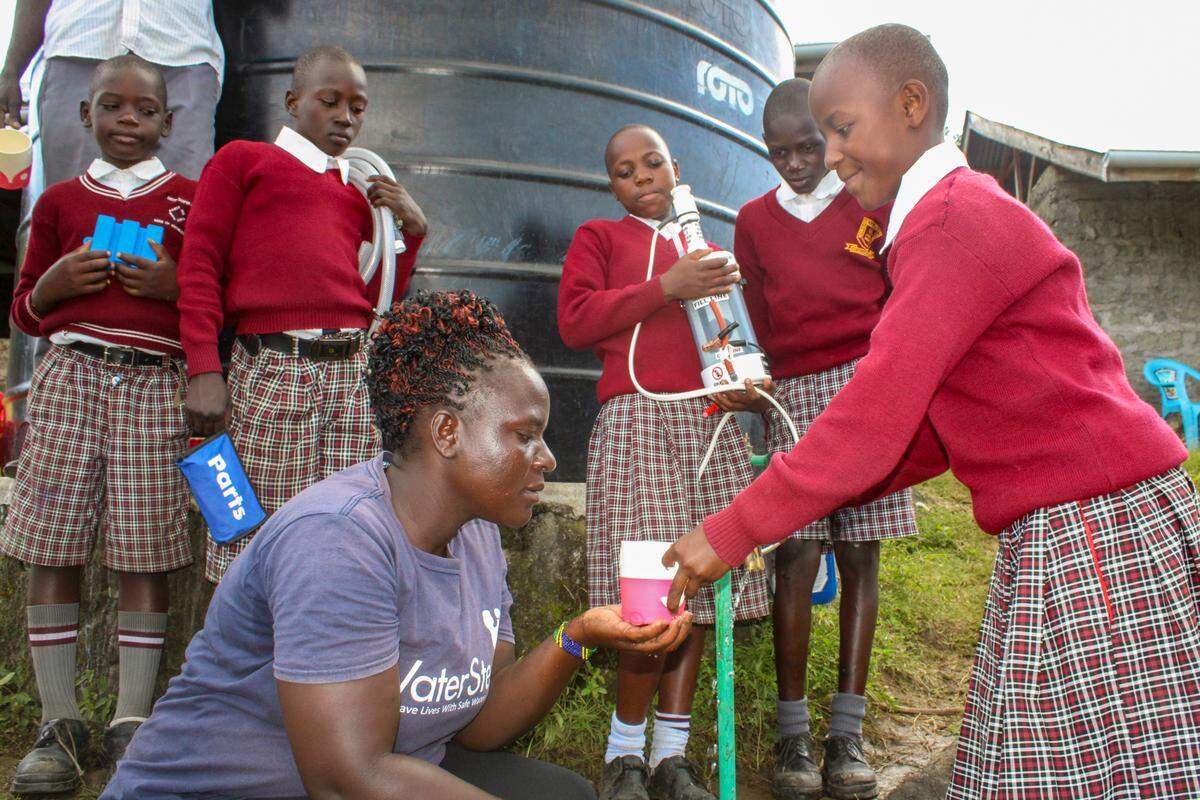 WaterStep working with a community on Mfangano Island in Kenya. Photo via WaterStep.