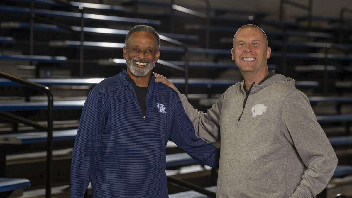 Which Kentucky basketball coach has constructed a roster more likely to make a deep NCAA Tournament run in 2026-27? Kenny Brooks, left, the UK women’s hoops coach, or Mark Pope, right, the Kentucky men’s basketball coach?
