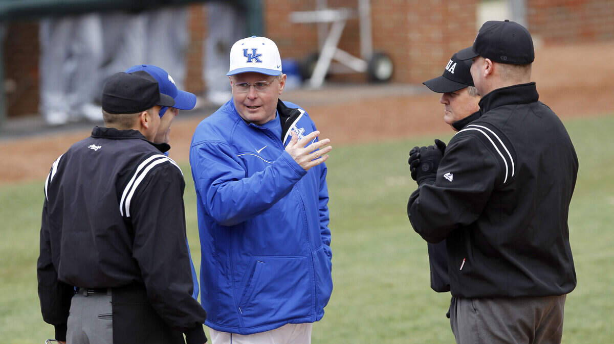 Before the Wildcats' home opener against Buffalo in February, UK head coach Gary Henderson talked to the umpires at Cliff Hagan Stadium. 
The Cats won the two-game stand, part of a string of 22 victories before their first loss in a season that saw the team finish 45-18.  