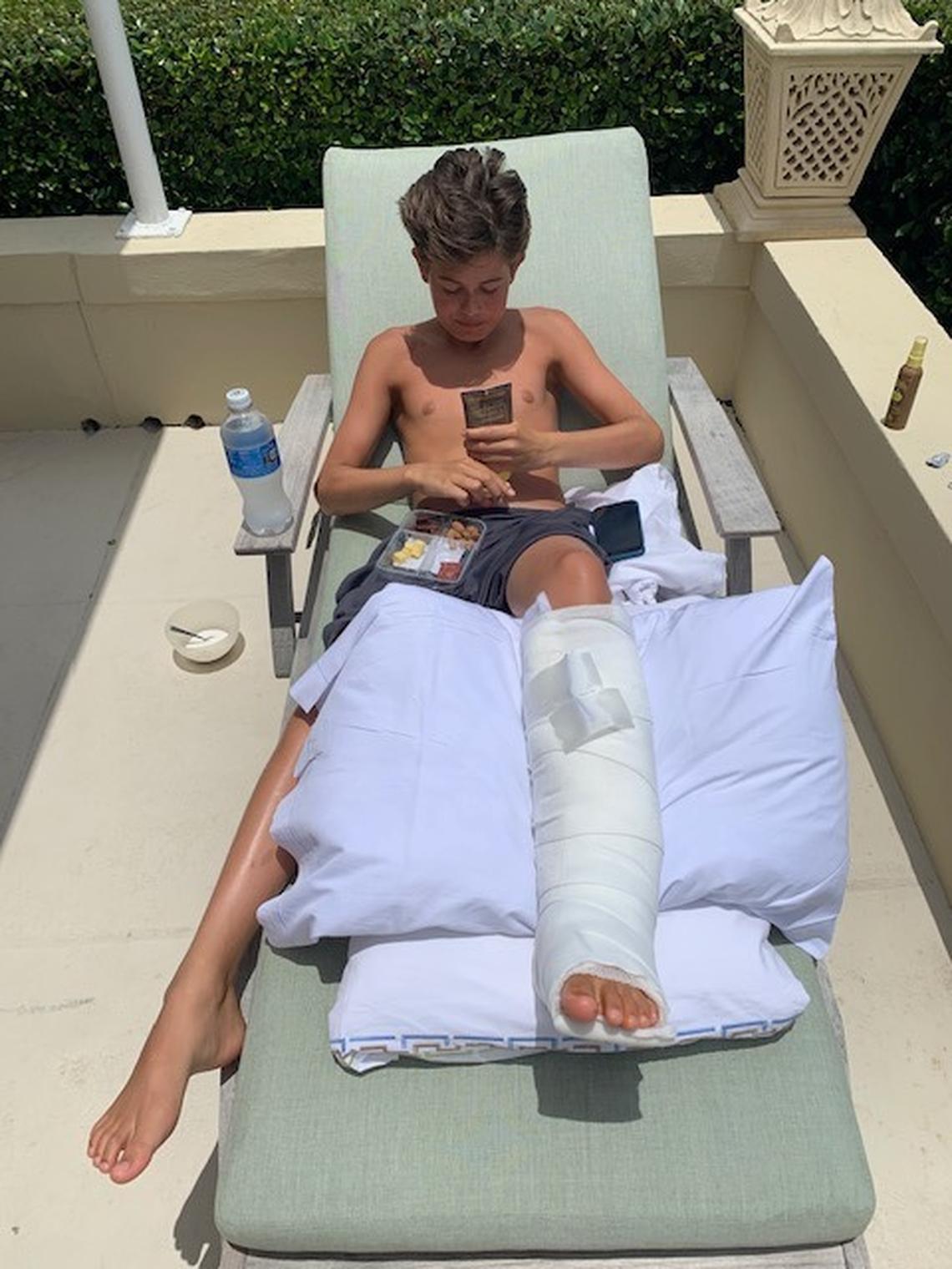 Buchart suffered further trauma to his leg when he broke it again in 2020.