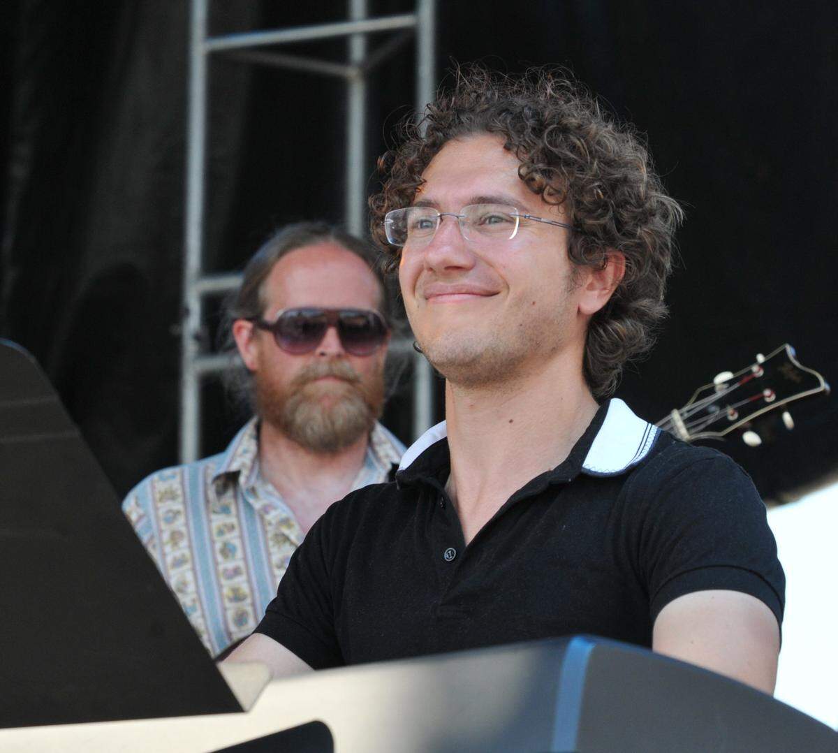 Teddy Abrams on stage at the 2016 Forecastle Festival.