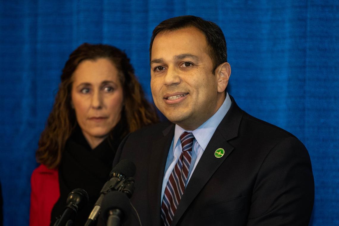 Governor Matt Bevin introduced his running mate Senator Ralph Alvarado on Friday Jan. 25, 2019 in Frankfort, Ky.