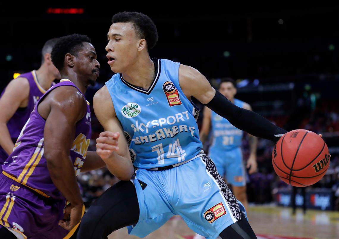 RJ Hampton played for the New Zealand Breakers in Australia’s National Basketball League this past season.