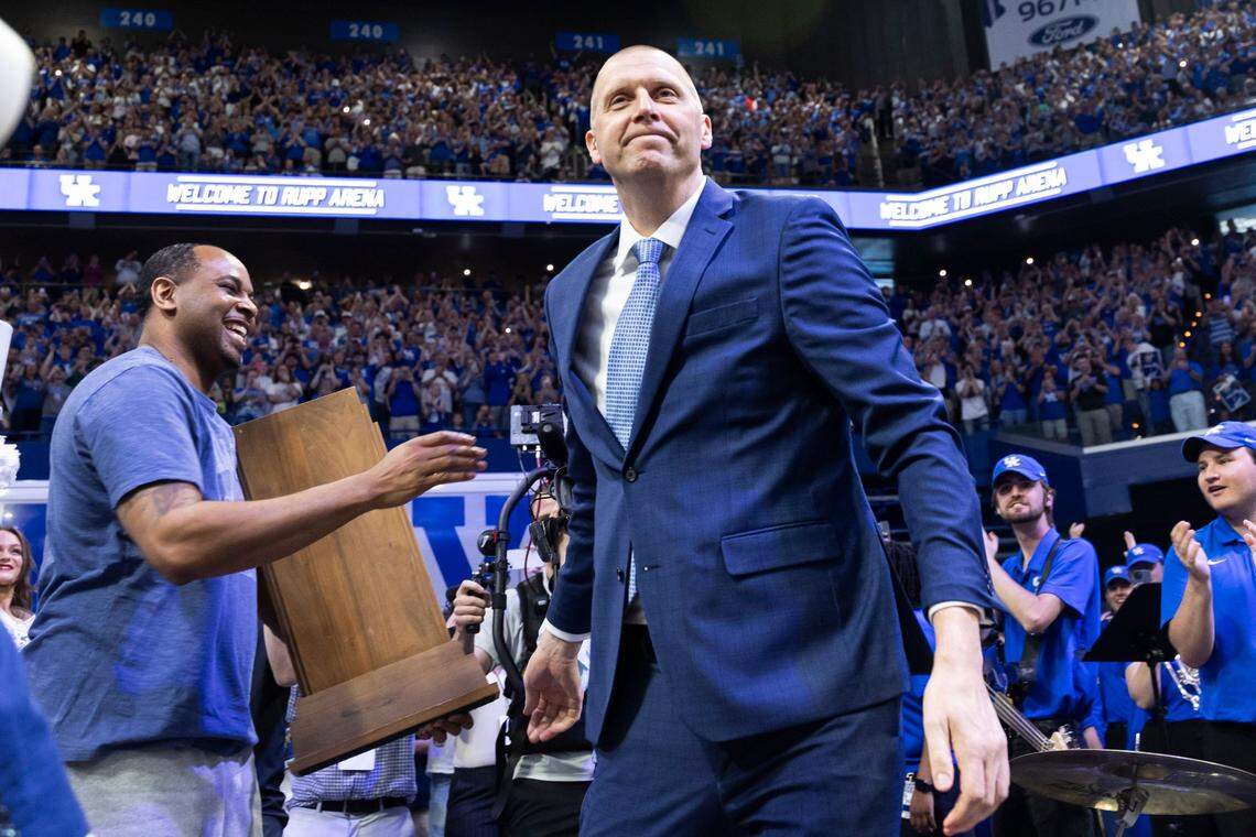 New Kentucky men’s basketball head coach Mark Pope’s first game against Arkansas and former UK coach John Calipari will take place at Rupp Arena.