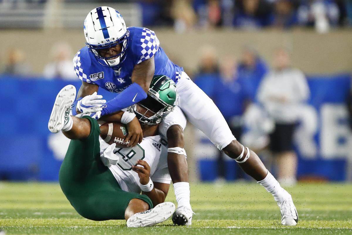 Kentucky cornerback Brandin Echols (26) has been one of the standouts in a UK secondary that has so far exceeded expectations in 2019.