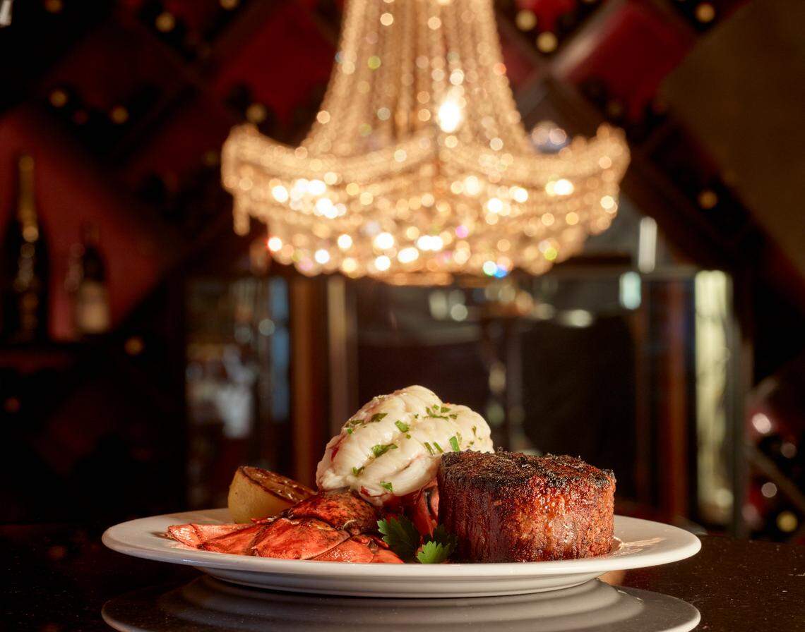 The filet mignon paired with a cold water lobster tail for $93 at Jeff Ruby’s Steakhouse in downtown Lexington.