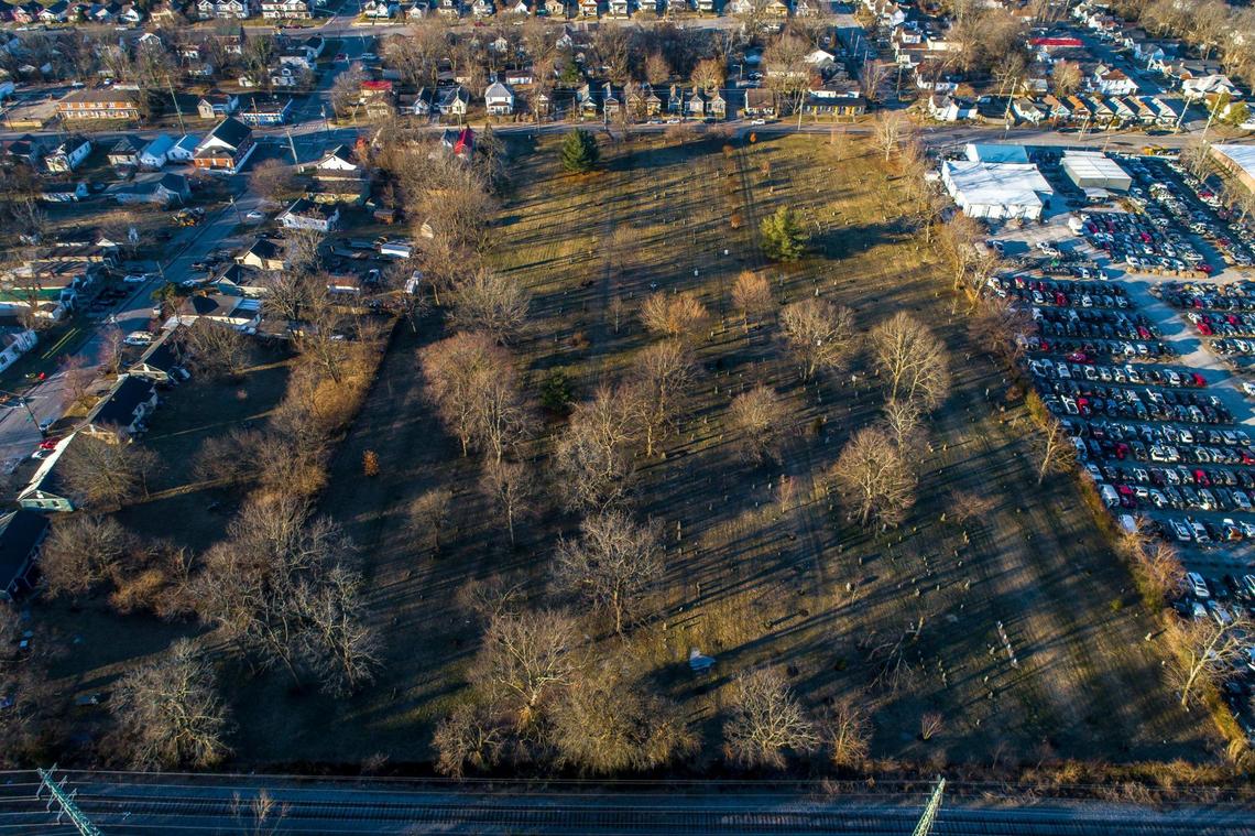 African Cemetery No. 2, covering nearly eight acres, is located near East Seventh and Chestnut streets in Lexington, Ky., on Sunday, Feb. 20, 2022.