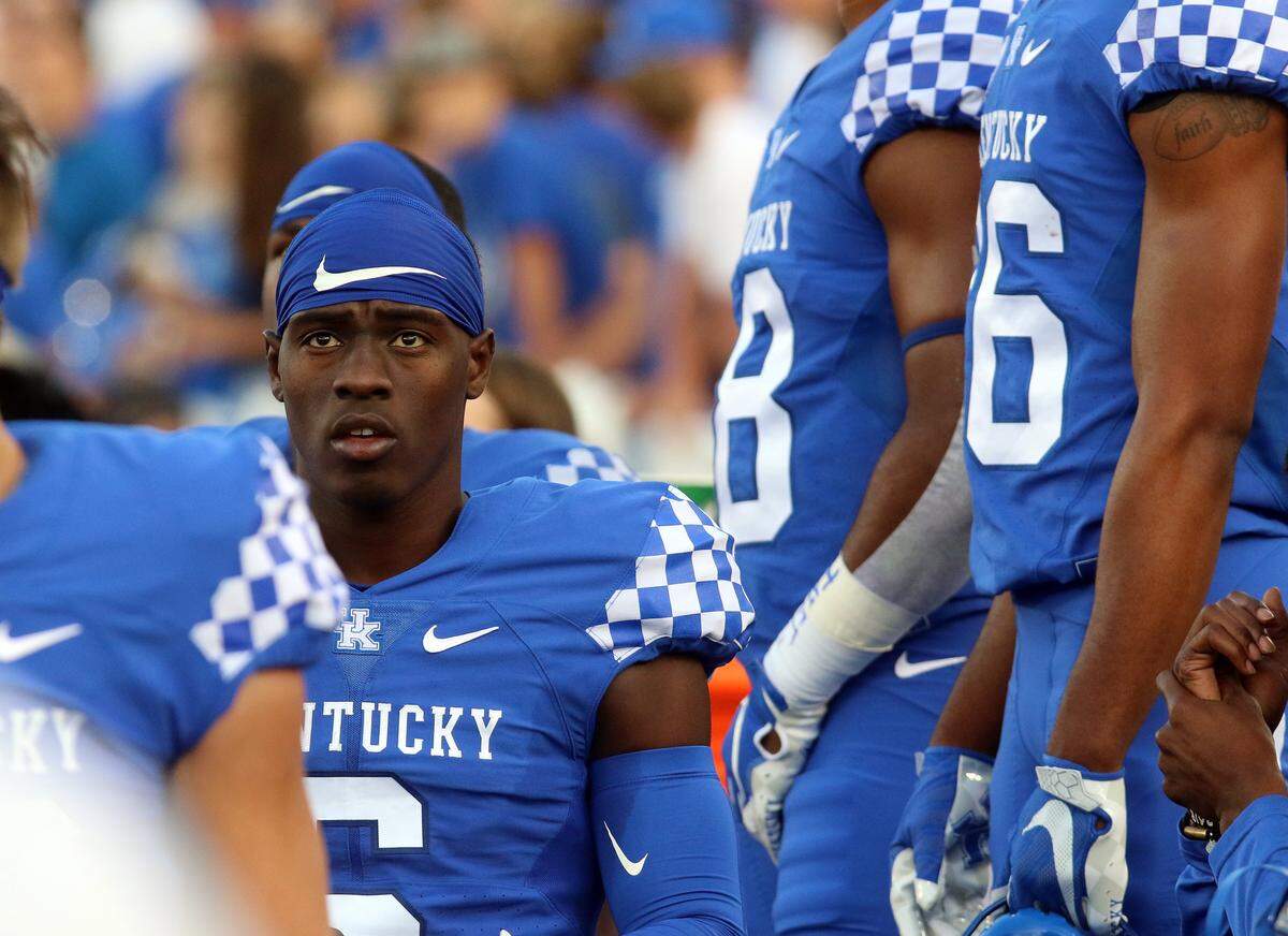 Kentucky wide receiver Josh Ali tied for the Wildcats’ team lead with three receptions in the 24-7 loss at South Carolina two weeks ago.