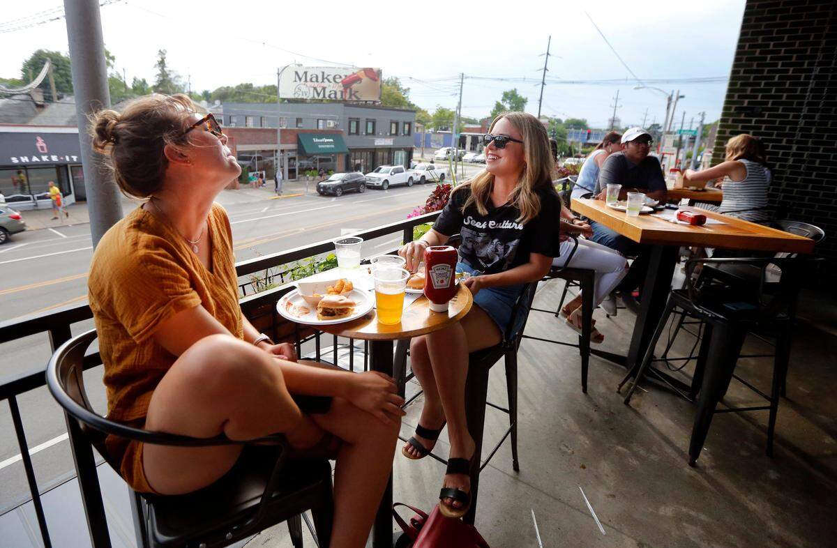 Margeau Zeigler, left, and Kayala Moon sampled Bear & The Butcher’s in 2021 at the Chevy Chase restaurant.