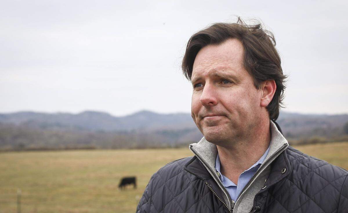 Adam Edelen, the founder of Edelen Renewables, after receiving support from Martin County Fiscal Court for a solar energy project on a former coal mining site outside Inez in Martin County, Ky., Tuesday, December 8, 2020.