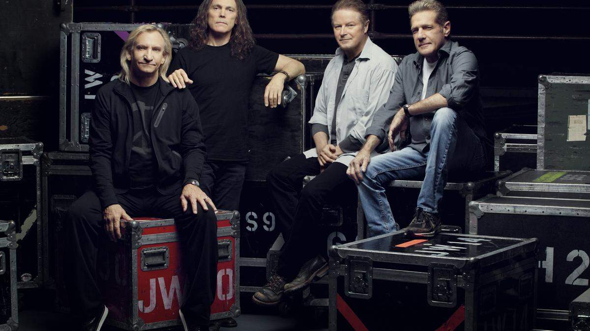 Eagles are (L-R) Joe Walsh, Timothy B. Schmit, Don Henley and Glenn Frey. Photo by James Glader. 