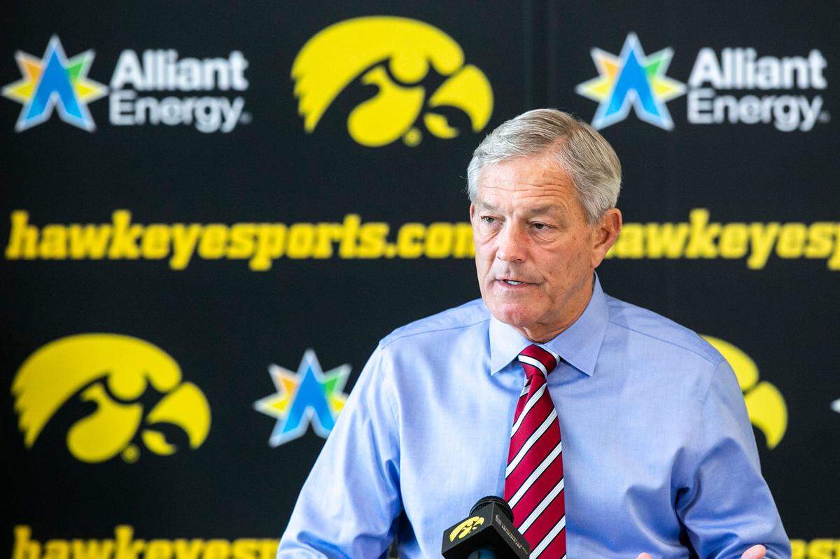 Iowa head coach Kirk Ferentz led his Hawkeyes to a 10-3 record this season.