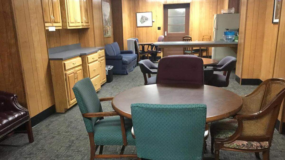 Gov. Matt Bevin’s administration wants to turn this “break” room in the state Capitol basement into offices for two staffers of Attorney General Andy Beshear. Beshear wants to keep the staffers’ offices on the first floor near his main office.