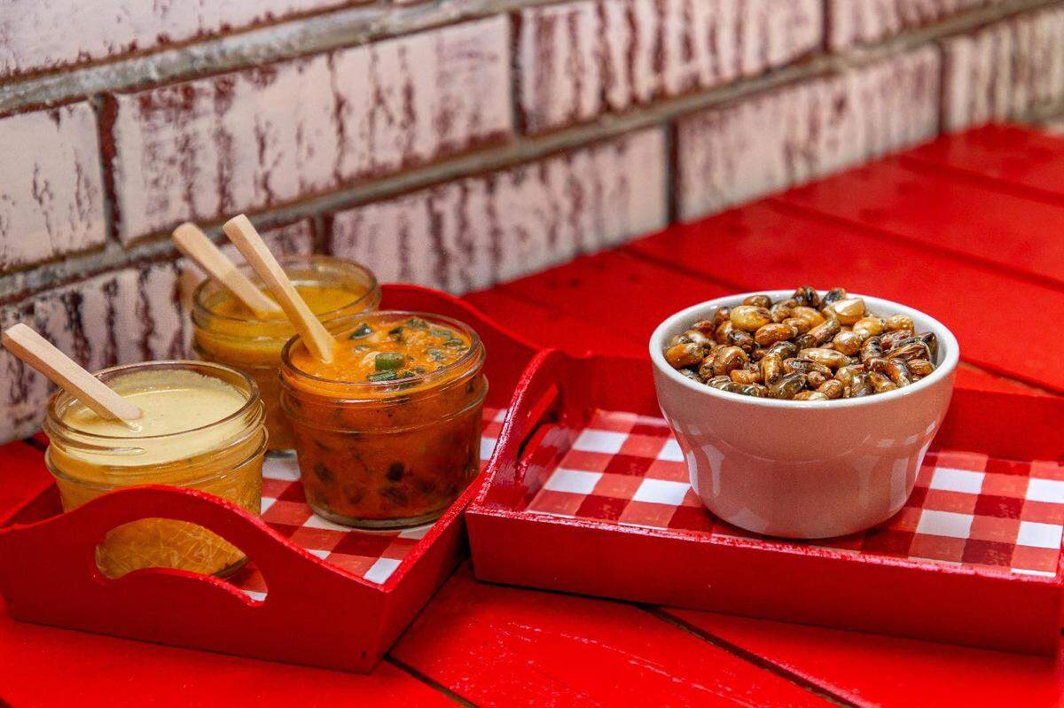 Another Peruvian staple: Canchita, corn nuts, served toasted or deep fried. Maty’s also will offer a variety of fresh authentic salsas including salsa huancaina, a spicy cheese sauce; salsa aji amarillo, made with yellow Andean chiles; and salsa de rocoto, a hotter sauce made with red peppers.