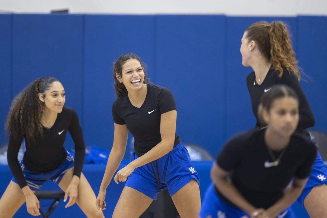 From left to right, Tanah Becker, Gabby Brooks, Amelia Hassett and Lexie Blue are all newcomers to the UK women’s basketball program.