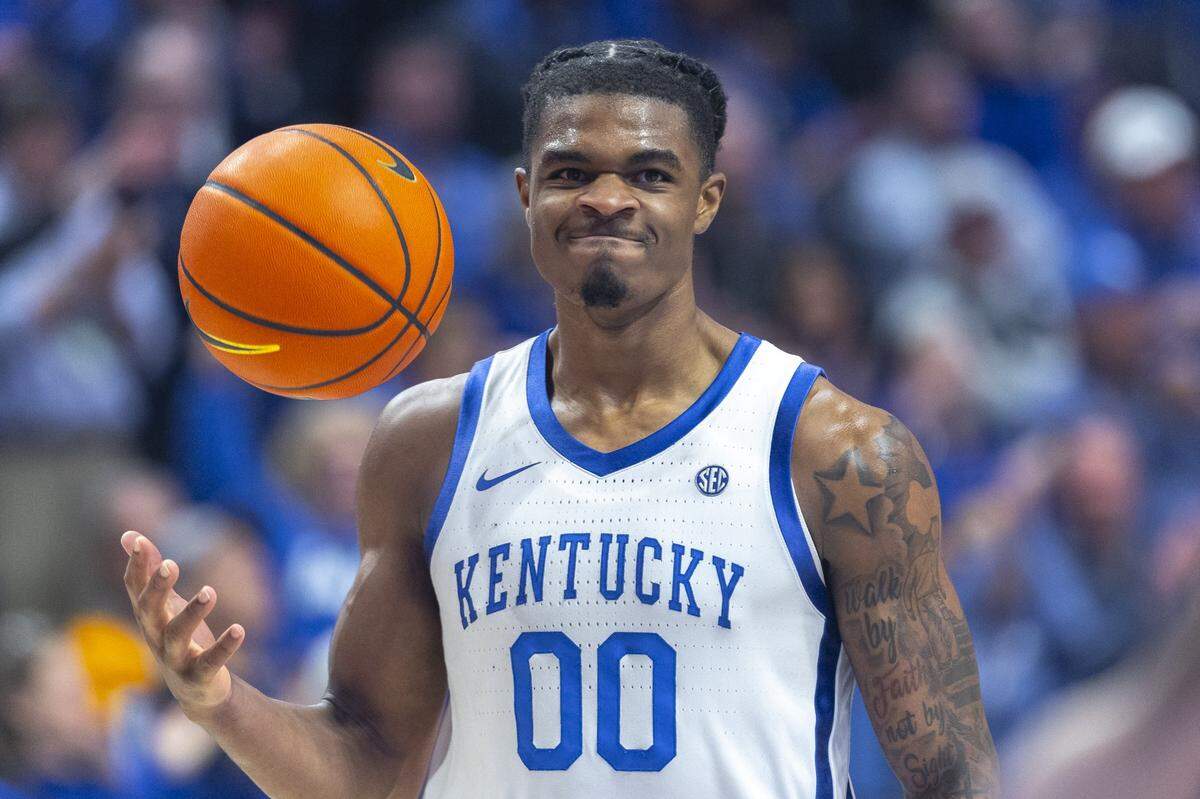 Kentucky guard Otega Oweh (00) has scored 20 points or more in three of UK’s past five games.