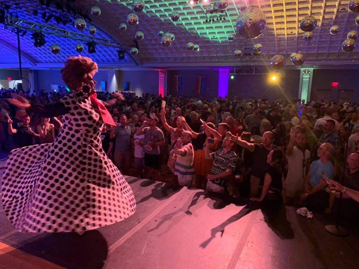 The tea dance in Cincinnati in June featured entertainment, including drag queens, burlesque dancers, cabaret stars and acrobats as well as music.