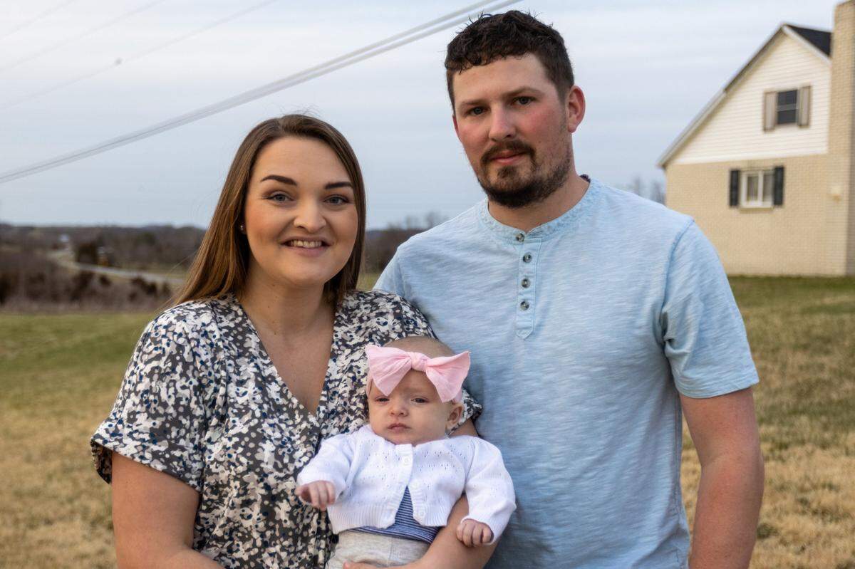 Judge executive candidate Heather Baldwin, left, with her husband Spencer Baldwin, and their youngest child Georgiana, center. Candidate Heather would be one of only four judge-executives in Kentucky if she is elected for Lincoln-County March 8, 2022.