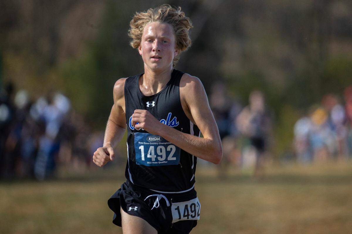 Covington Catholic’s Will Sheets ran a personal best to win the boys’ Class 3A state cross country championship in Paris on Saturday.