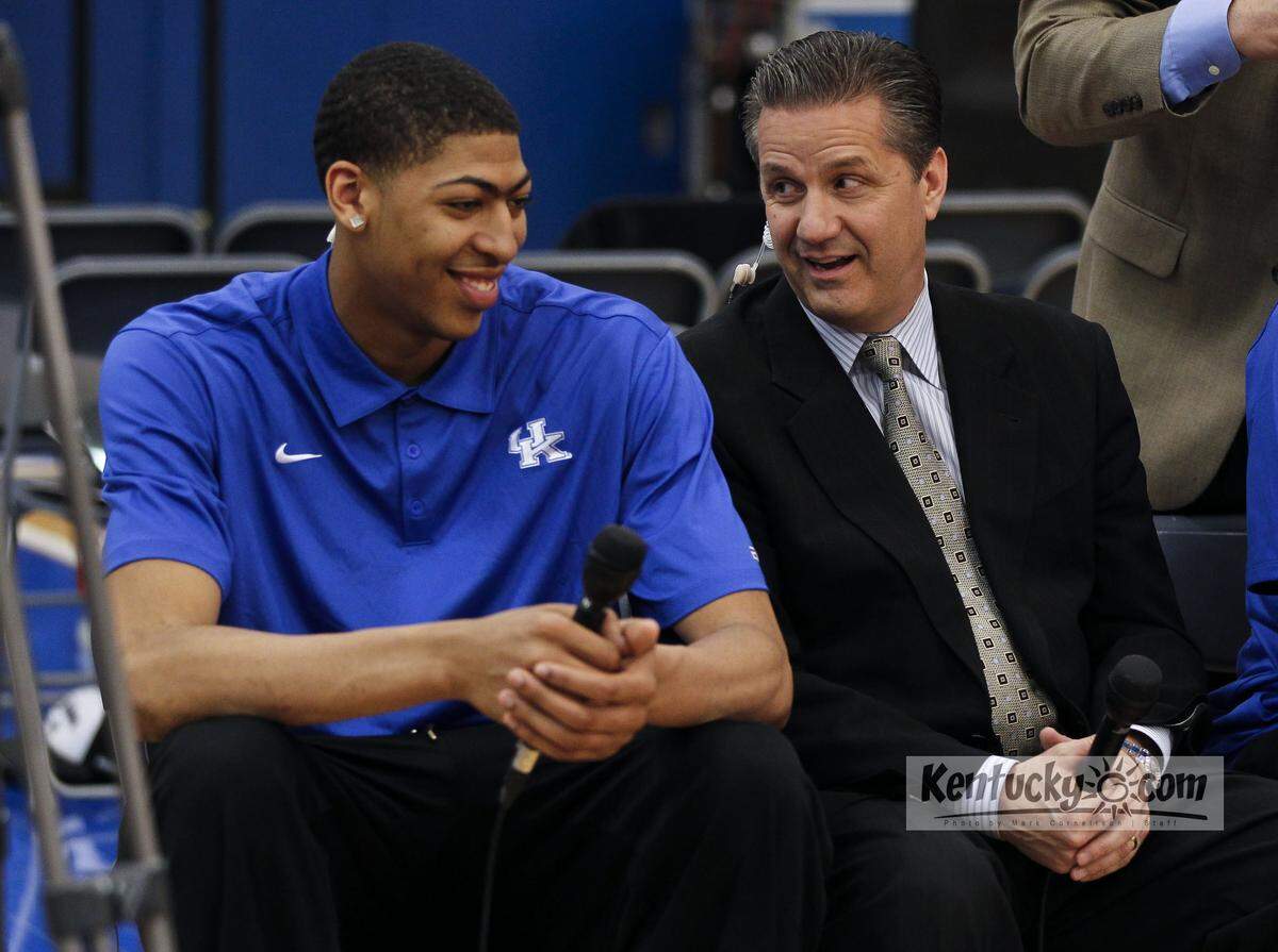 Former Kentucky basketball coach John Calipari oversaw 50 NBA draft picks during his 15 seasons at UK. This included Anthony Davis, left, the No. 1 overall pick in the 2012 NBA draft.