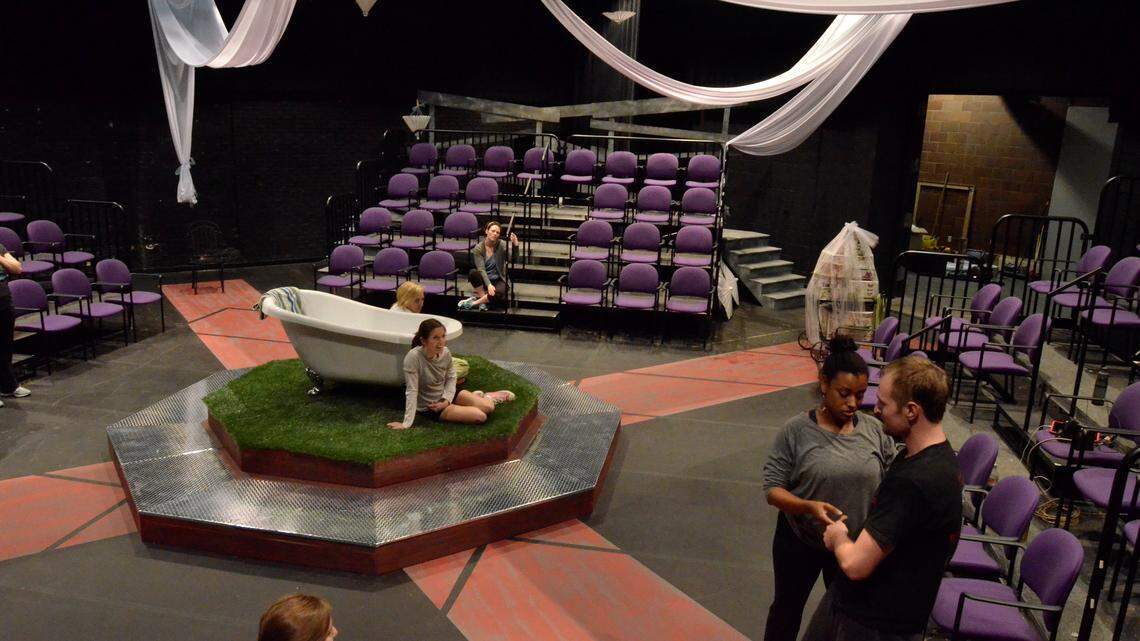 Project SEE Theatre presents Charles L. Mee's "Big Love" Feb. 14-24 at the Downtown Arts Center, 141 E. Main St. in  Lexington, Ky. This photo was taken during a rehearsal Feb. 5, 2013. Photo by Rich Copley | staff.