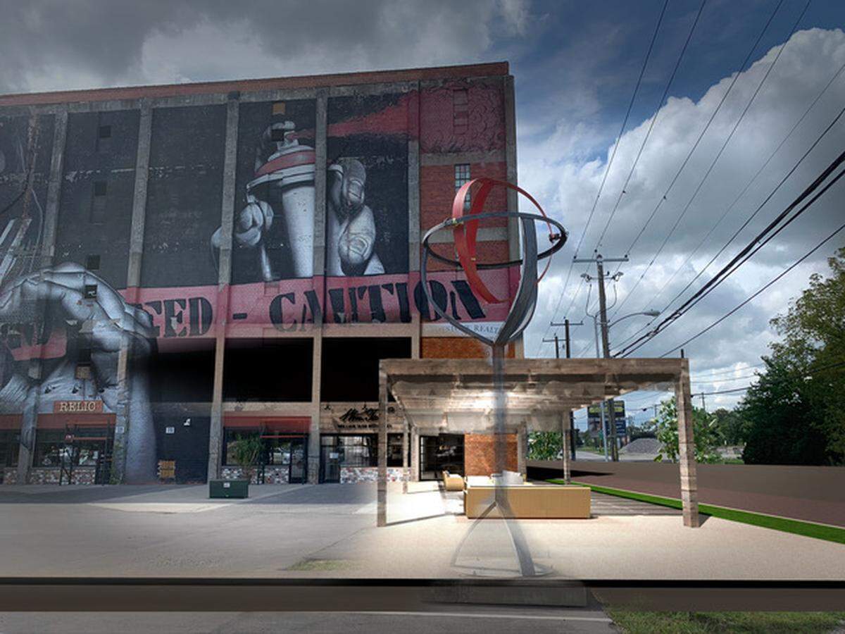 A rendering by Burnworth Design of how the covered patio area of Wm. Tarr Distillery on Manchester Street will look. The patio is expected to be completely in late 2021.