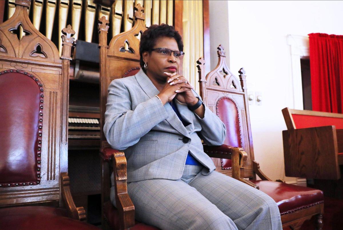 Pastor of Historic St. Paul AME church, Rev. Dr. Stephanie M. Raglin, in Lexington, Ky on August 14, 2024.