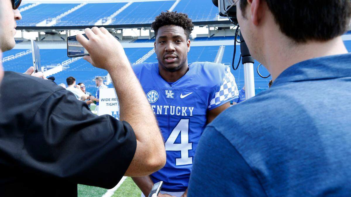 Junior transfer wide receiver Ahmad Wagner said he wanted to live without regrets, which is why he left the basketball program at Iowa to play football for Kentucky. He has two seasons of eligibility remaining.