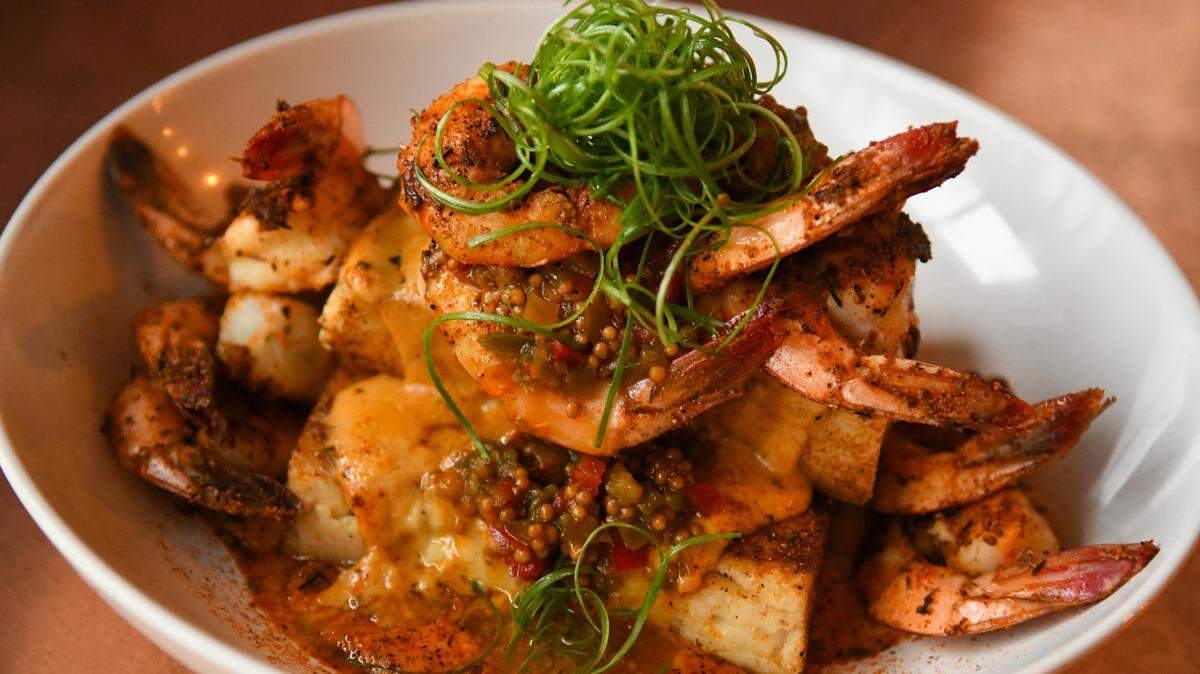 Shrimp and Grits are on the menu at Catch 27, a popular place in St. Augustine for fresh seafood.