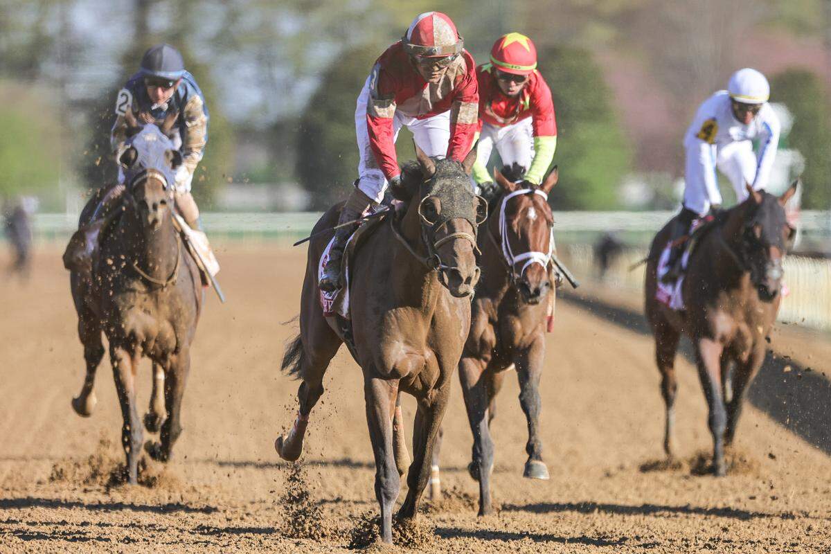 Burnham Square, with Brian Hernandez Jr. up, won the 101st running of the Grade 1, $1.25 million Toyota Blue Grass Stakes on April 8 at Keeneland Race Course.