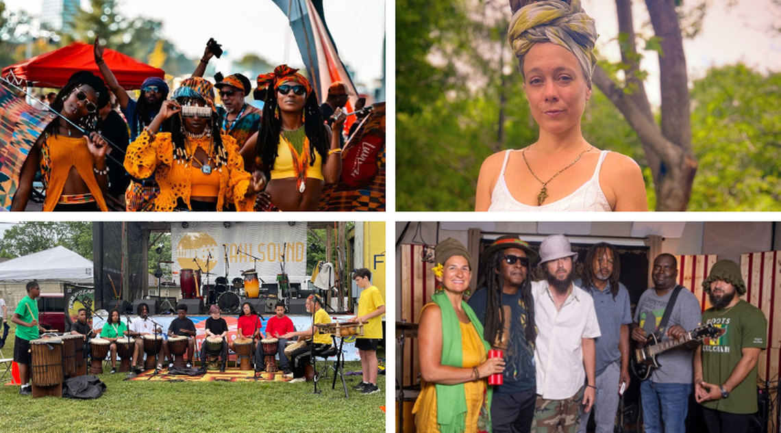 Lexington’s Reggae Fest begins on July 23, 2025, and will feature acts including, from top left: The Luv Locz Experiment, Ashley Irae, M’Power Rhythm and Deep Nourished Roots.