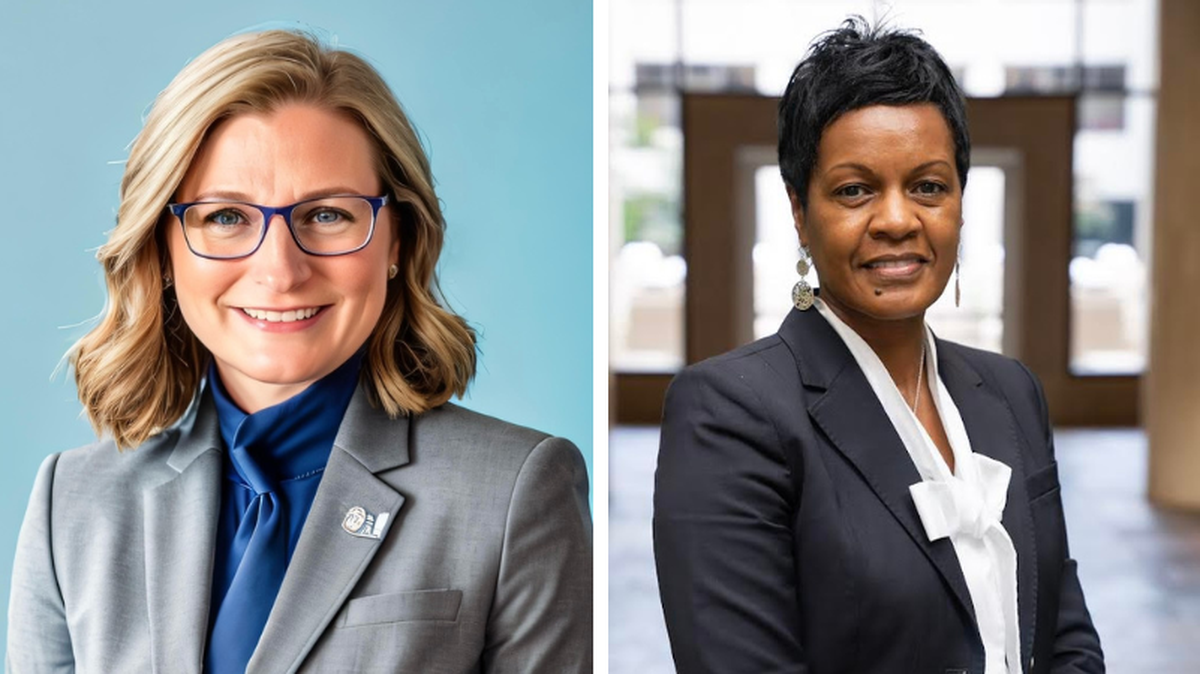 Karen Edwards, left, has been selected as the next program director for Opportunity Middle College, and Nikita Reed is the new hire for Chief Middle School Leadership Officer.