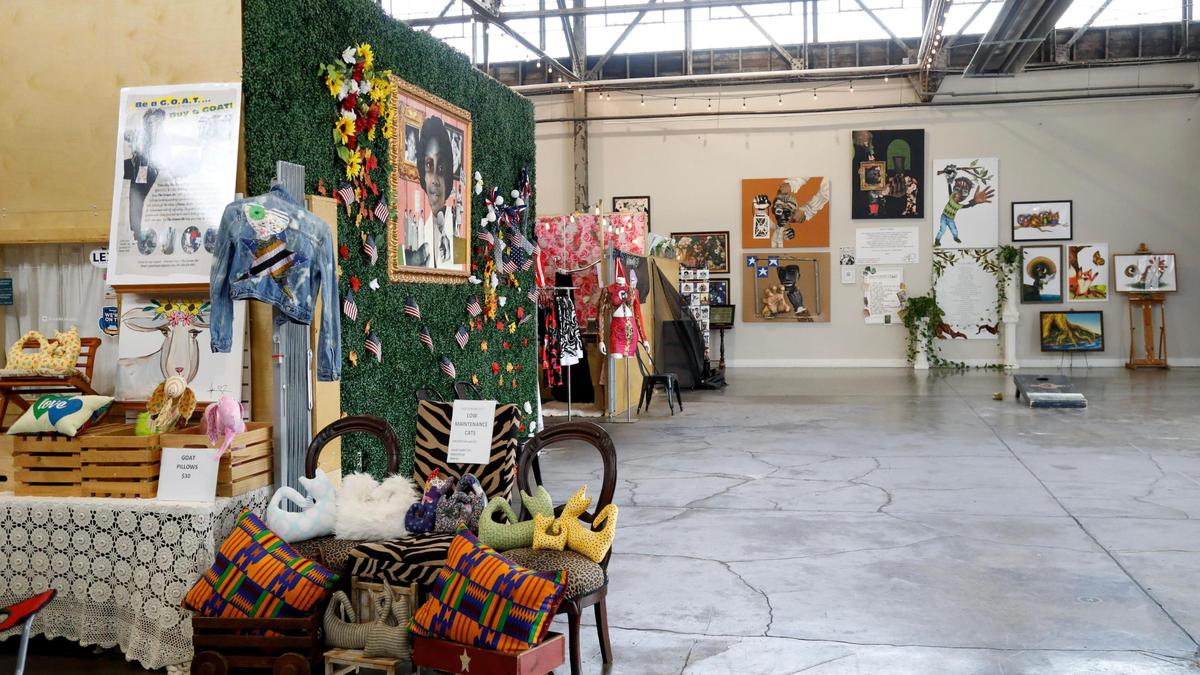The entrance of the Julietta Market greets visitors on Saturday, July 22, 2023 at Greyline Station in Lexington, Ky. Individual vendors and food stalls sub-let space in Julietta Market from a non-profit that leases the space from the Greyline redeveloper.