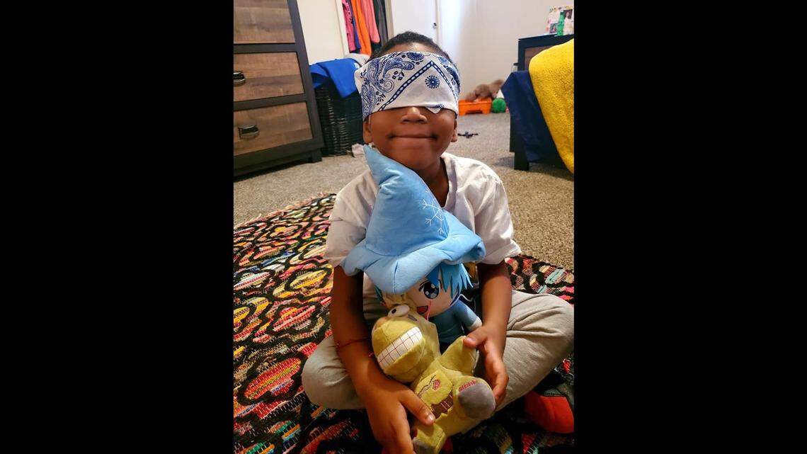 Malakai Roberts, 6, was blinded by a shooting in Lexington on Monday, Dec. 21, 2020. He has been in good spirits since the shooting, his mom says.
