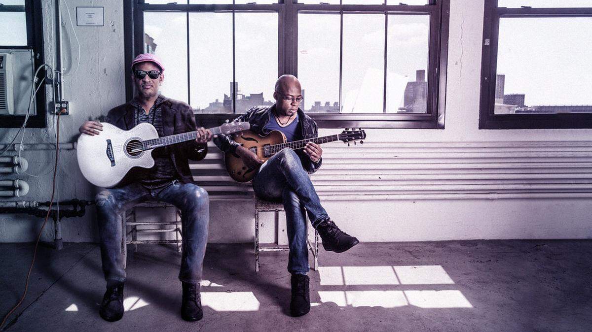 Raul Midon, left, is from New Mexico and earned an international following while working in New York while Lionel Loueke is a native of the West African republic of Benin and has gained a global audience by meshing the sounds of his homeland with the sensibilities of American jazz.
