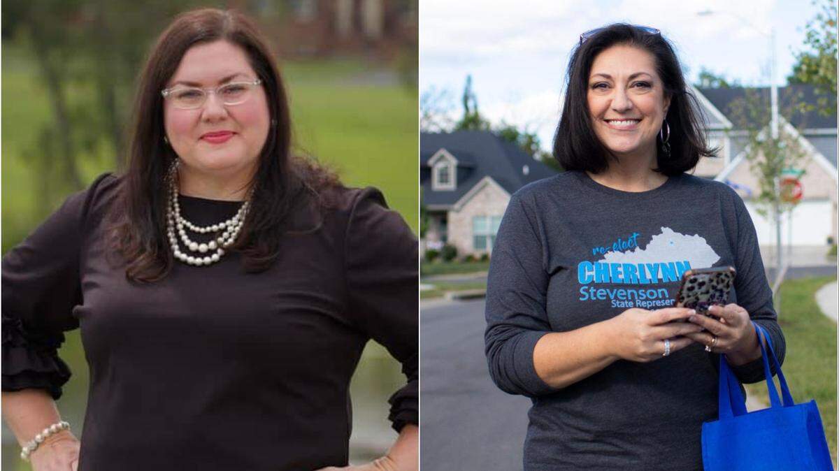 House District 89 Republican candidate Vanessa Grossl, left, and incumbent Democratic Rep. Cherlynn Stevenson, right.