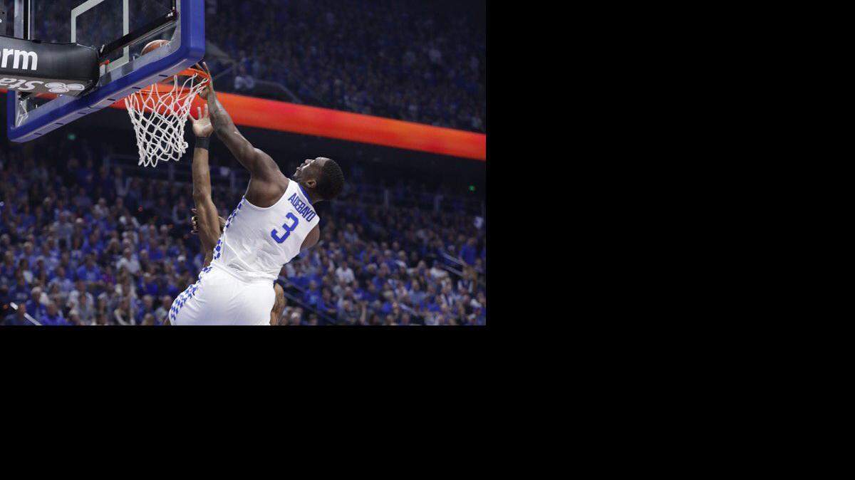 Kentucky's Bam Adebayo went to the basket against South Carolina on Saturday in Rupp Arena.