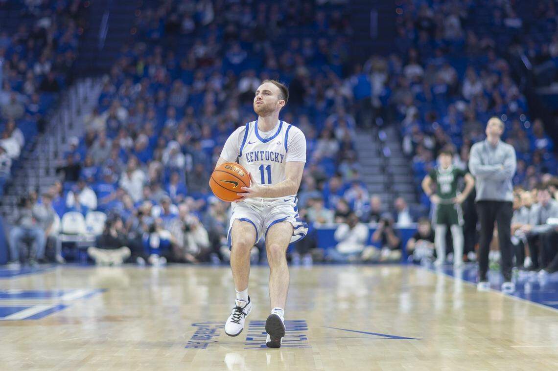 Kentucky basketball guard Walker Horn (11) looks to shoot the ball during a game against Loyola (Maryland) at Rupp Arena on Nov. 21. 