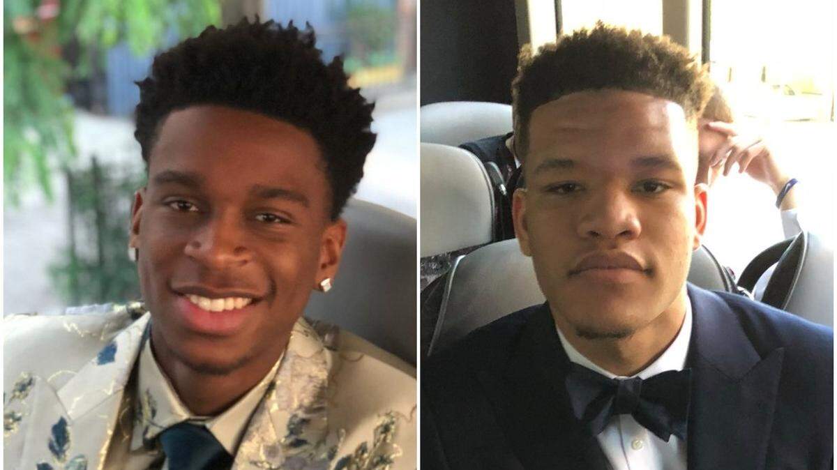 Shai Gilgeous-Alexander, left, and Kevin Knox were photographed during their bus ride to the 2018 NBA Draft.