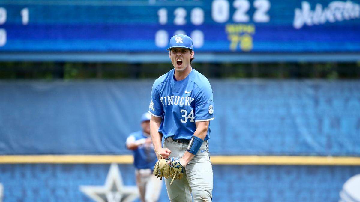 Kentucky starter Sean Harney pitched seven innings for the Wildcats on Wednesday before leaving with an injury. He held Auburn to no runs on four hits.