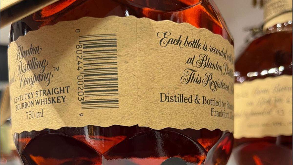 Bottles of Blanton’s bourbon photographed by Kentucky Alcohol Beverage Control agents as part of the investigation into illegal sales to Bourbon Creek by Lexington man Ryan Orahood.