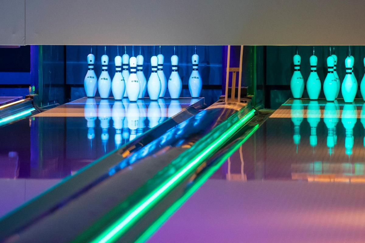 There are 22 bowling lanes at Main Event in Lexington, Ky.