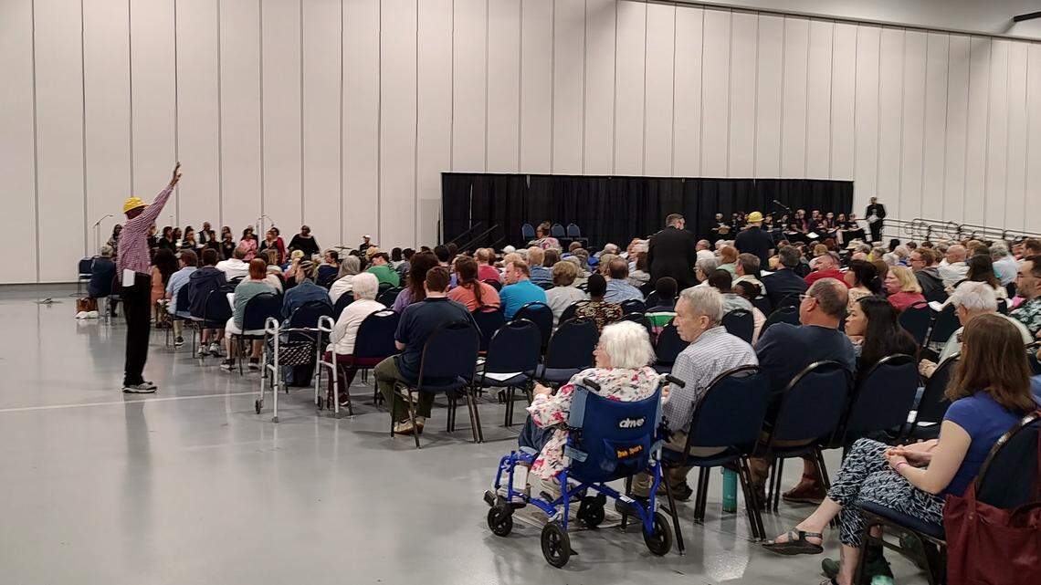 An estimated 1,200 people attended the Nehemiah Action event hosted by BUILD, Building a United Interfaith Lexington through Direct Action, Tuesday at Central Bank Center.