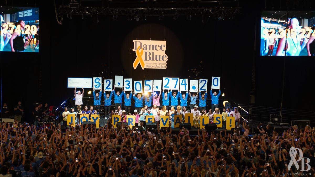The University of Kentucky’s annual fundraising event benefiting childhood cancer treatment, DanceBlue, raised a record-breaking $2.3 million this year.