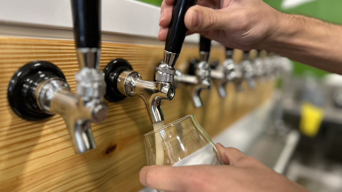Brewer Dude, now under new ownership, has moved into a larger taproom on National Avenue and has expanded seating and more offerings in its taproom.