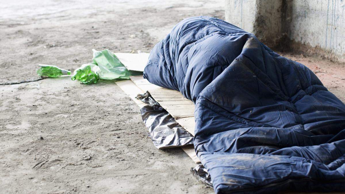 A homeless person, shown in a photo from Getty Images. 