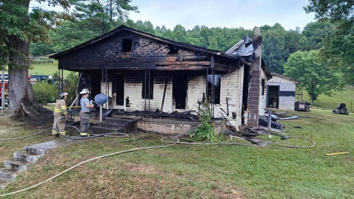 The Rockholds Volunteer Fire Department said the fire at a home on Ky. 511 was “fully involved” when they arrived.