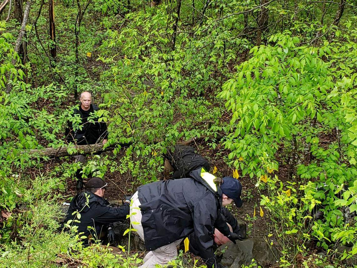 Investigators from Pulaski County and Richmond returned to where Ella Jackson’s remains were found to look for more evidence.